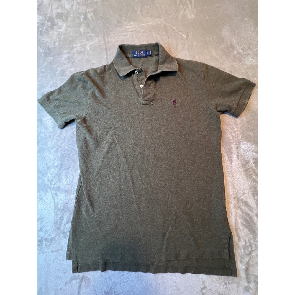 Polo Ralph Lauren Polo Shirt Mens Small Olive Green Short Sleeve Cotton